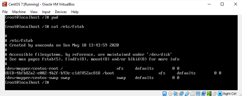 use of fstab option for mounting disk in linux - Reading fstab File